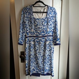 Dolce & Gabbana Scroll-Print Sheath Dress